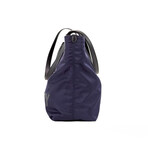 Small Logo Branded Tote Shoulder Handbag Purse // Navy Blue