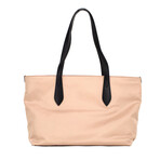 Small Logo Branded Econyl Tote Shoulder Handbag Purse // Rose Beige