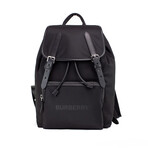 Aviator Large Branded Drawstring Backpack Bookbag // Black