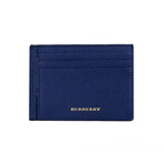 House Check Chase Deep Money Clip Card Case Wallet // Blue