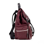 Medium Econyl Rucksack Drawstring Backpack Bookbag // Burgundy