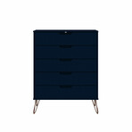 Rockefeller 3-Piece // Tatiana Midnight Blue // Tall Dresser // Standard Dresser // Nightstand Dresser