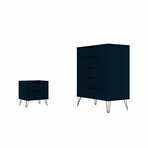 Rockefeller 5-Drawer Dresser and 2-Drawer Nightstand Set