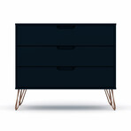 Rockefeller 3-Piece // Tatiana Midnight Blue // Tall Double Wide Dresser // Standard Dresser // Nightstand Dresser