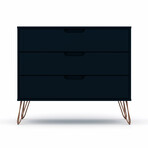 Rockefeller 3-Piece // Tatiana Midnight Blue // Tall Dresser // Standard Dresser // Nightstand Dresser