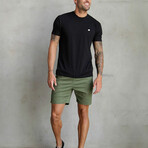 Basic Tee // Pack of 3 // Black + Charcoal + Olive Green (Small)