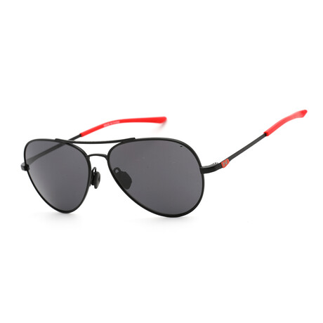 Gravity Shades Silver Frame Black Lenses Aviator Sunglasses