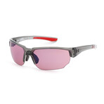Men's UA 0012/S Sunglasses // Gray-Red + Violet