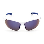 Men's UA 0002/G/S Sunglasses // White-Blue + Blue