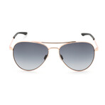 Men's UA 0007/G/S Sunglasses // Rose Gold + Gray Shaded