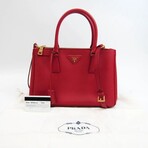 Prada // Saffiano Lux Leather Handbag // Fuoco // Pre-Owned