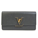 Louis Vuitton // Taurillon Bi-Fold Long Wallet // Noir // Pre-Owned