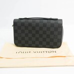 Louis Vuitton // Damier Leather Bi-Fold Long Wallet // Damier Graphite // Pre-Owned