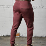 Gender Neutral Everyday Tech Jogger // Merlot (L)