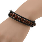 Stainless Steel Tiger's Eye Bead Cable Bracelet // 8" // Store Display