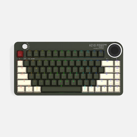 Azio FOQO Pro Keyboard, Olive Green Dark with Brown switches