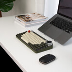 Azio FOQO Pro Keyboard, Olive Green Light with Brown switches