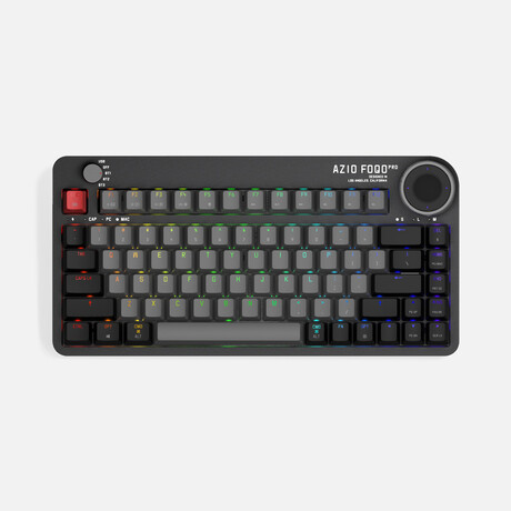 Azio FOQO Pro Keyboard, Space Grey Light with Brown switches