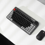 Azio FOQO Pro Keyboard, Space Grey Dark with Brown switches