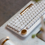 Azio IZO Keyboard with Blue switch (White Blossom)