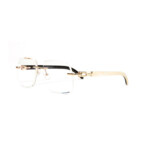 Men's Rimless Optical Frames // Buffalo Horn + 18k Gold