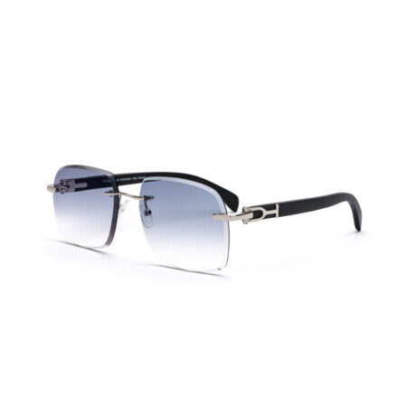 Men's Classic Wood Sunglasses // Silver + Black Wood