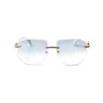 Men's Swarovski Sunglasses // 24k Gold + White Wood