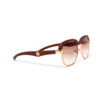 Men's High Roller Sunglasses // Cherry Wood + 18k Gold