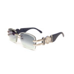 Men's Collector Sunglasses // Silver + Dark Blue Wood