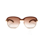 Men's High Roller Sunglasses // Cherry Wood + 18k Gold