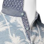 ZinoVizo // Brives Polo Shirts // White + Blue (M)