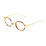 Men's Arthur Optical Frames // Matte Gold + Brown Marble