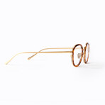 Men's Thierry Optical Frames // Matte Gold + Brown Marble