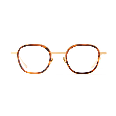 Men's Thierry Optical Frames // Matte Gold + Brown Marble