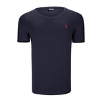 Set of 5 V-Neck T-Shirts // White + Black + Dark Blue + Gray + Red (XXL)