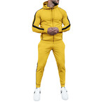 Men's Contrast Stripe Track Suit // Yellow (XL)