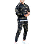 Men's Camouflage Track Suit // Navy + Olive (XL)