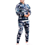 Men's Camouflage Track Suit // Blue + Gray (2XL)