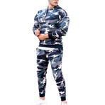 Men's Camouflage Track Suit // Blue + Gray (XS)