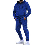 Men's Hex Print Track Suit // Blue (XL)