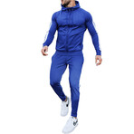 Men's Contrast Stripe Track Suit // Blue (XL)