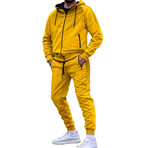 Men's Hex Print Track Suit // Yellow (3XL)
