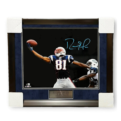 Randy Moss // New England Patriots // Autographed Photograph + Framed //  Ver 1 - ASG Memorabilia - Touch of Modern