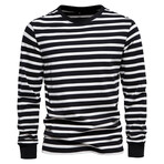 Striped Long Sleeve // Black + White (L)