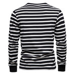 Striped Long Sleeve // Black + White (M)