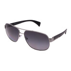 Prada // Men's Aviator PR52PS 5AV5W1 Polarized Sunglasses // Gunmetal + Polar Gray Gradient