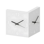 Backlit Corner Clock // White