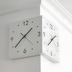 Backlit Corner Clock // White
