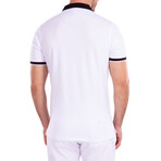 Solid Short Sleeve Polo Shirt // White (L)