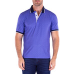 Half Button Short Sleeve Polo Shirt // Royal Blue (L)